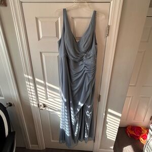 Azazie dusty blue bridesmaid dress size 20